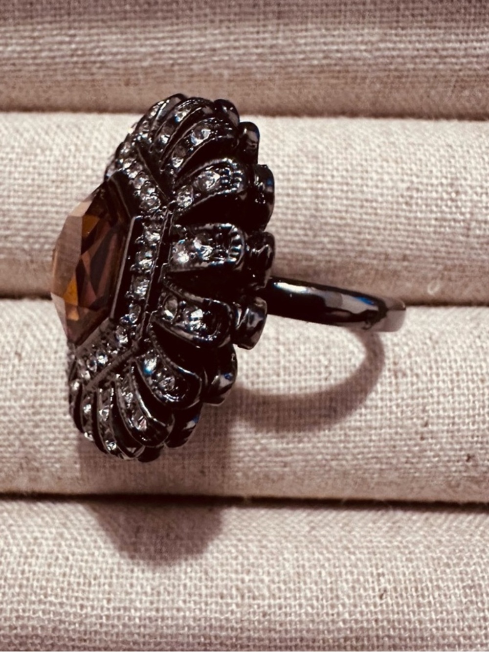 BCBG | Ring | Faux Smoky Quartz Hematite Crystal - Picture 4 of 6